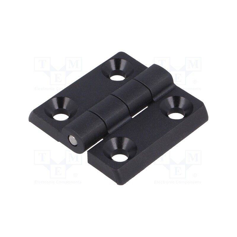 10 pcs : 3.ZN60.101-07 - Hinge, Width: 40mm, polyamide, black, H: 40mm, Holes no: 4
