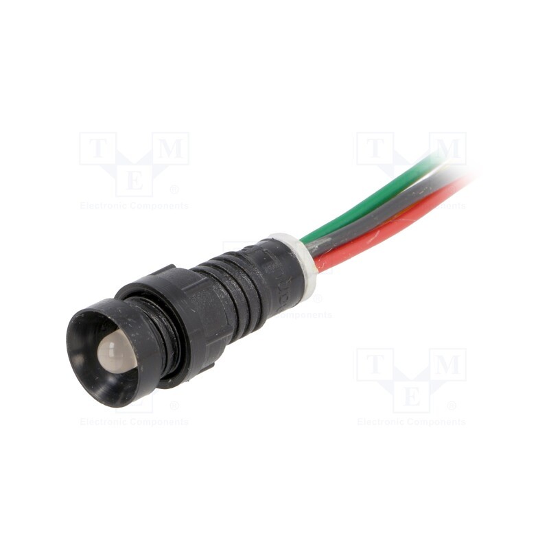 10 pcs : LRGY-D5-230ACWK - Indicator: LED, recessed, red/green/yellow, 230VAC, Ø11mm, IP40