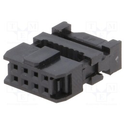 20 pcs : AWP-08 - Plug, IDC, female, PIN: 8, with cable clamp, IDC, for ribbon cable