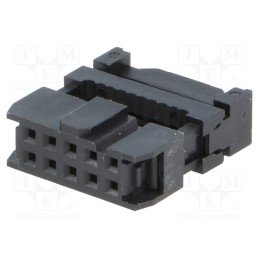 10 pcs : AWP-10 - Plug, IDC, female, PIN: 10, with cable clamp, IDC, for ribbon cable