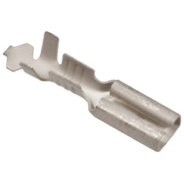 100 pcs - TE Connectivity FASTON .187 Uninsulated Female Spade Connector, Receptacle, 4.75 x 0.81mm Tab Size, 1mm² to 2.5mm²