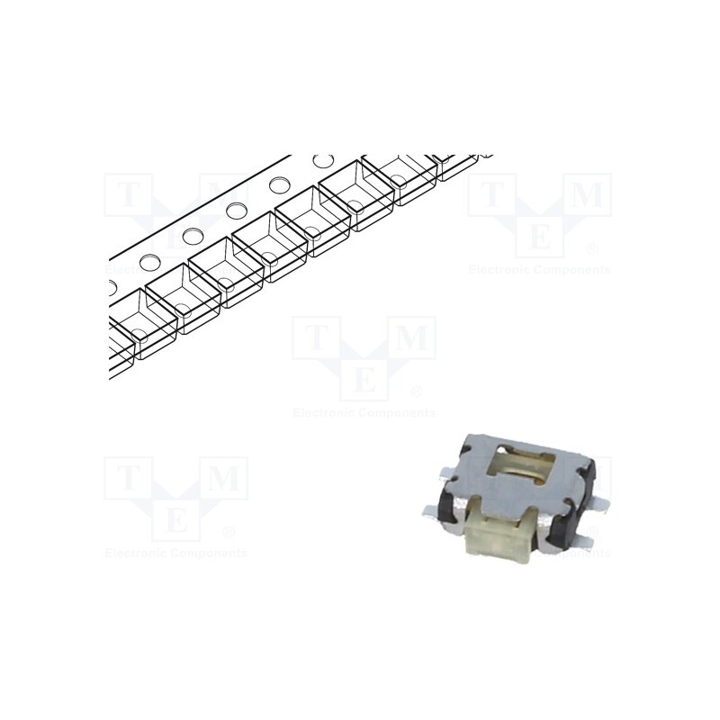 50 pcs : PTS840 GK SMTR LFS - Microswitch TACT, SPST-NO, Pos: 2, 0.05A/12VDC, SMT, none, 2.2N