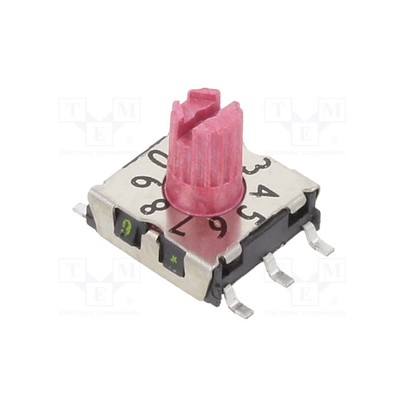 10 pcs : P25SMT301 - Encoding switch, DEC/BCD, Pos: 10, SMD, Rcont max: 80mΩ, 7x7x2.5mm