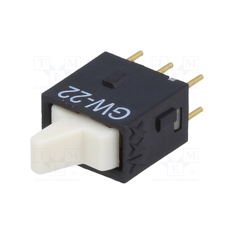 10 pcs : GW22LBP - ROCKER, DPDT, Pos: 2, ON-ON, 0.01A/28VAC, 0.01A/28VDC, -25÷55°C