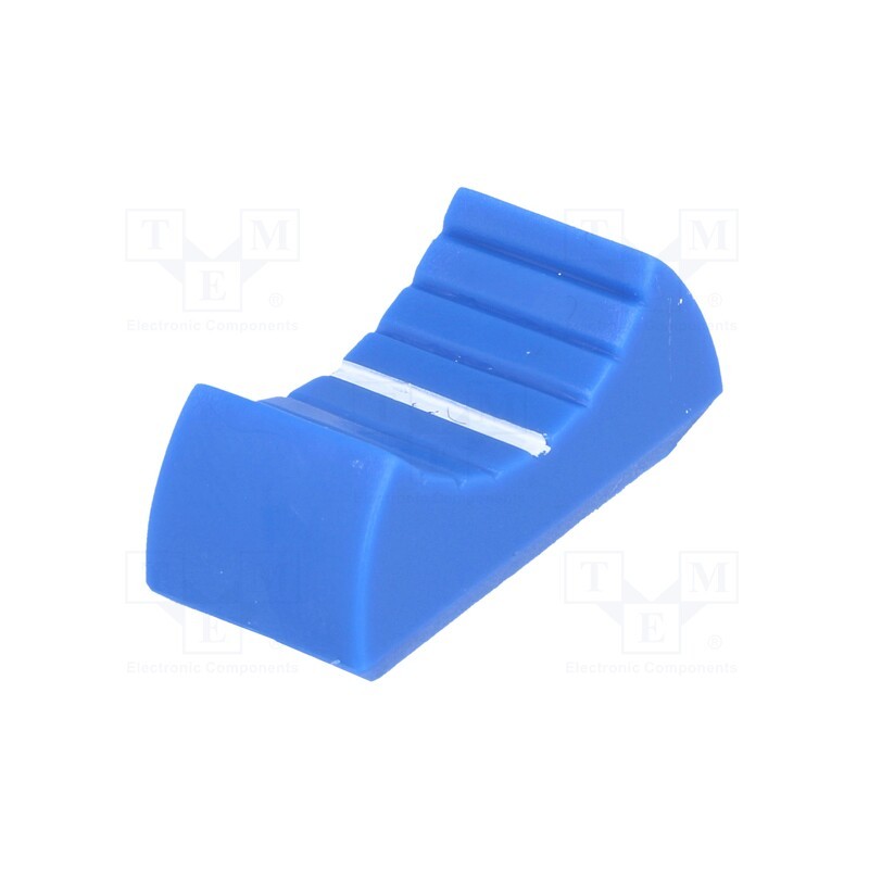 10 pcs : - Knob: slider, blue, 24x11x10mm, Width shaft 4mm, plastic