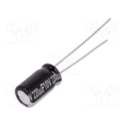 20 pcs : EEUEB1A221S - Capacitor: electrolytic, THT, 220uF, 10VDC, Ø6.3x11mm, Pitch: 2.5mm