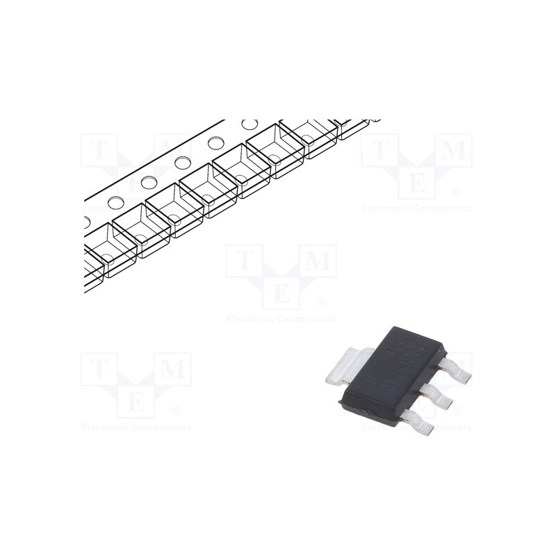 10 pcs : Z0103NN,135 - Triac, 800V, 1A, SOT223, Igt: 3/5mA, Ifsm: 8A, 4Q, sensitive gate