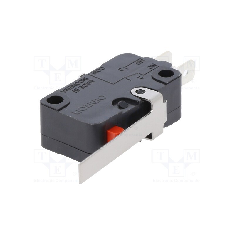 10 pcs : D3V162M1C24 - Microswitch SNAP ACTION, 16A/250VAC, with lever, SPDT, ON-(ON)