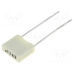 50 pcs : R82DC3100DQ50J - Capacitor: polyester, 100nF, 40VAC, 63VDC, 5mm, ±5%, 7.2x2.5x6.5mm