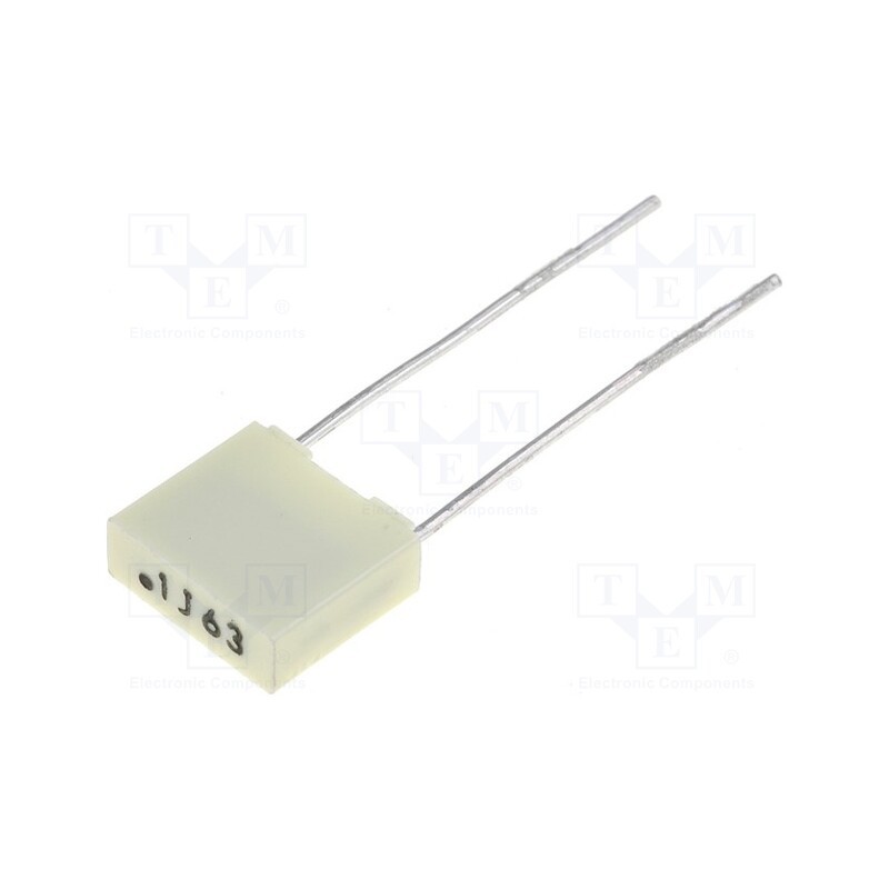 50 pcs : R82DC3100DQ50J - Capacitor: polyester, 100nF, 40VAC, 63VDC, 5mm, ±5%, 7.2x2.5x6.5mm