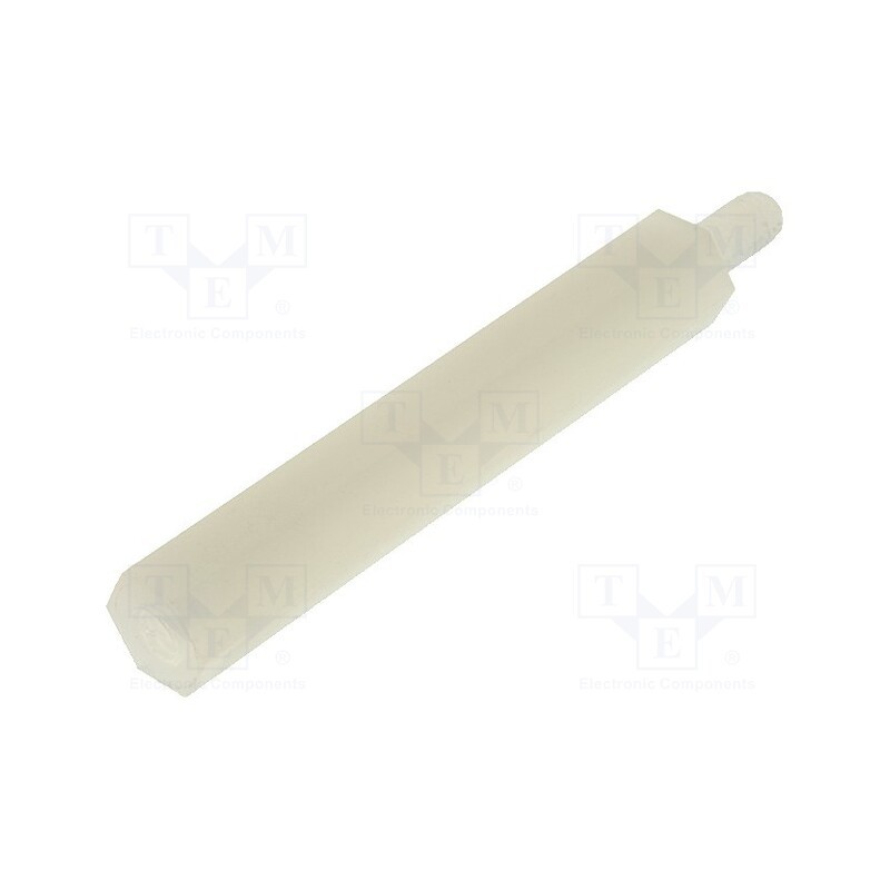 50 pcs : TP-35 - Screwed spacer sleeve, hexagonal, polyamide, M3, M3, 35mm
