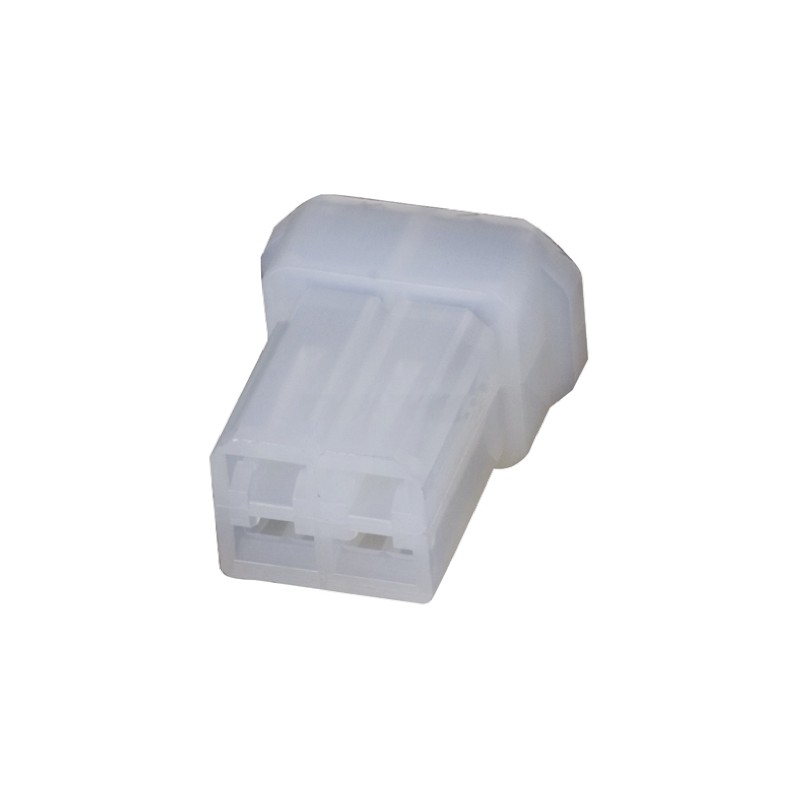 500 pcs - TE Connectivity, AMP FASTIN-FASTON 4 Way Nylon 66 Crimp Terminal Housing, 6.35mm Tab Size, Natural
