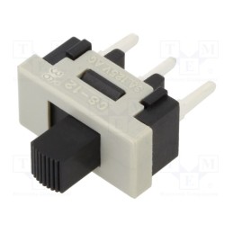 10 pcs : CS12ANW03 - Switch: slide, Pos: 2, SPDT, 2A/250VAC, ON-ON, No.of term: 3, PCB,THT