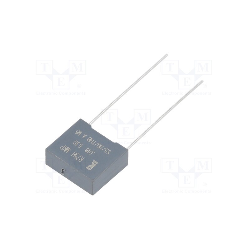 20 pcs : R75PF218050H3J - Capacitor: polypropylene, 18nF, 13x5x11mm, THT, ±5%, 10mm, 630VDC