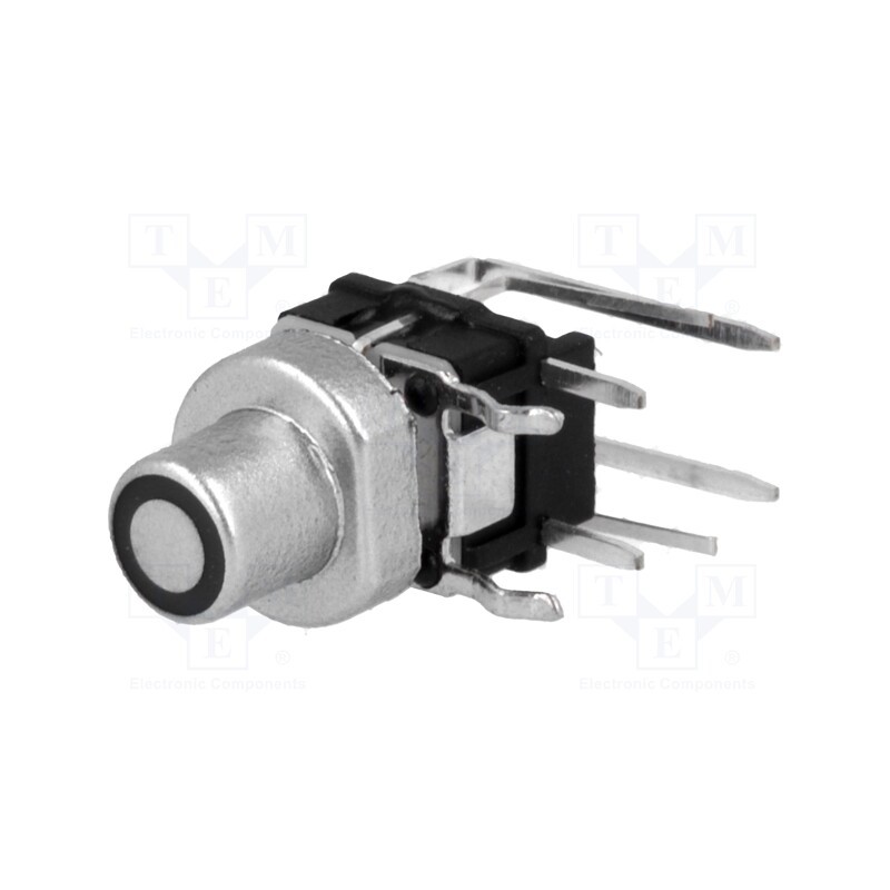 10 pcs : PB6156RSL-4-102 - Switch: keypad, Pos: 2, SPST-NO, 0.05A/12VDC, silver, LED, blue, THT