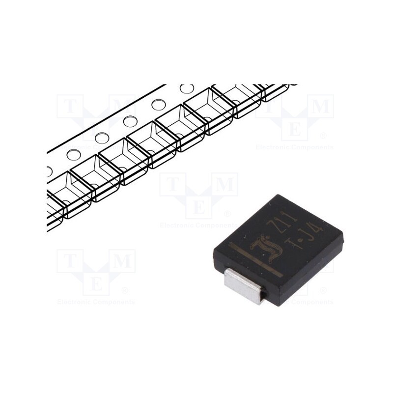 10 pcs : Z3SMC11 - Diode: Zener, 3W, 11V, 259mA, SMD, , SMC, single diode
