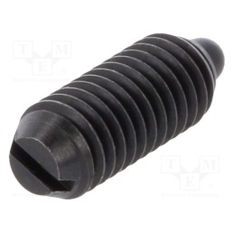 10 pcs : GN 615.1-M5-B - Ball latch, steel, Thread: M5, 12mm, F1: 5N, F2: 13N, Cut: slotted