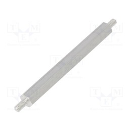 50 pcs : 435X55 - Screwed spacer sleeve, 55mm, Ext.thread: M3, hexagonal, aluminium