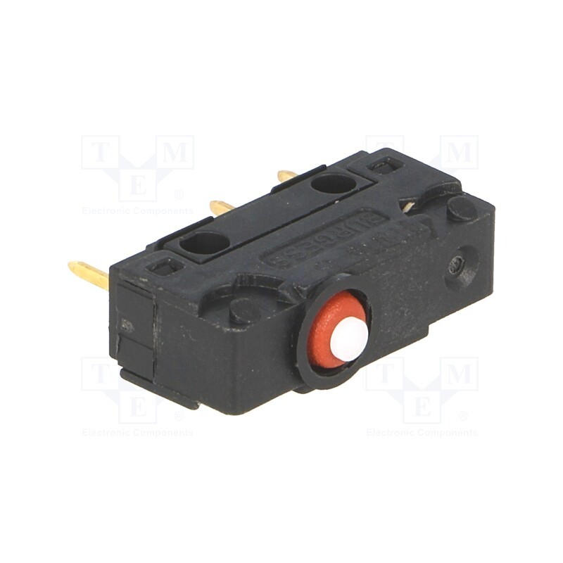 10 pcs : V4NCST8 - Microswitch SNAP ACTION, 5A/250VAC, without lever, SPDT, ON-(ON)