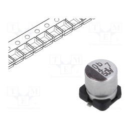 10 pcs : MAL215371478E3 - Capacitor: electrolytic, SMD, 4.7uF, 50VDC, 5x5x5.3mm, ±20%, 2000h