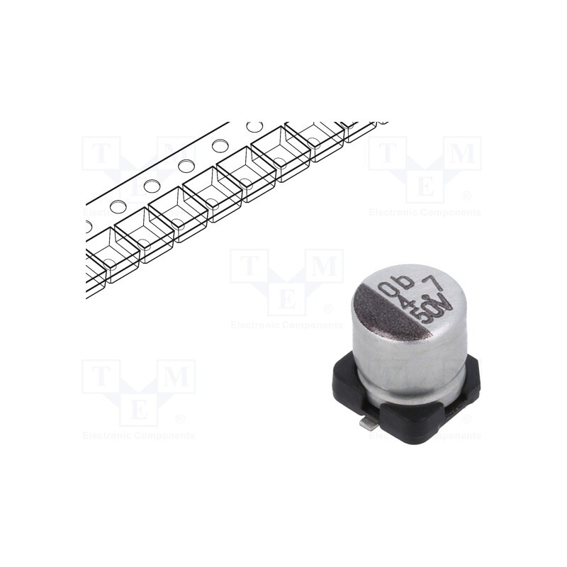 10 pcs : MAL215371478E3 - Capacitor: electrolytic, SMD, 4.7uF, 50VDC, 5x5x5.3mm, ±20%, 2000h