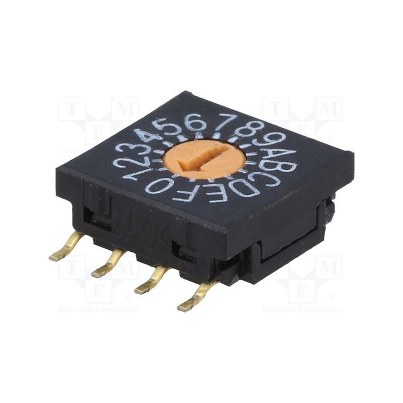 10 pcs : FR02FR16P-S - Encoding switch, HEX/BCD, Pos: 16, SMT, Rcont max: 100mΩ, 10x10x4mm