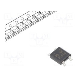 10 pcs : S1NB80-7062 - Bridge rectifier: single-phase, Urmax: 800V, If: 1A, Ifsm: 30A, 1N