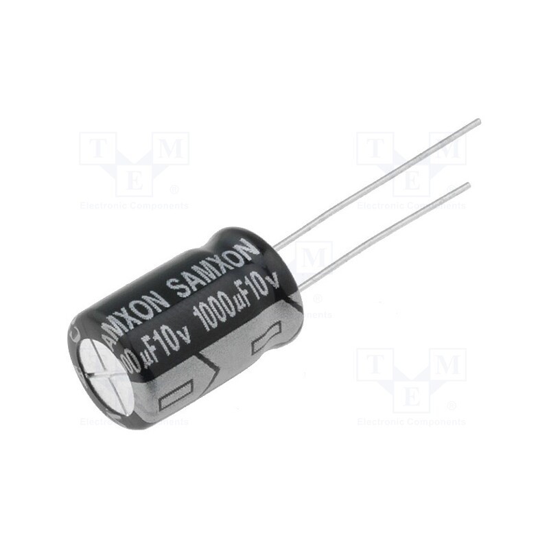 50 pcs : EGT108M1AG16RRSHP - Capacitor: electrolytic, low ESR, THT, 1000uF, 10VDC, Ø10x16mm