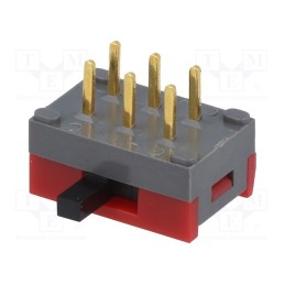 10 pcs : SS22SDH4 - Switch: slide, Pos: 2, DPDT, 0.4A/28VDC, ON-ON, side, -15÷60°C, SS
