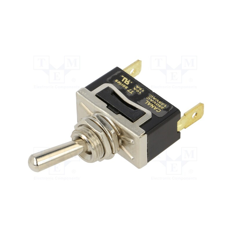 10 pcs : T7A11A3B2H5R - Switch: toggle, Pos: 2, SPST, OFF-ON, 10A/250VAC, Toggle: round, T7