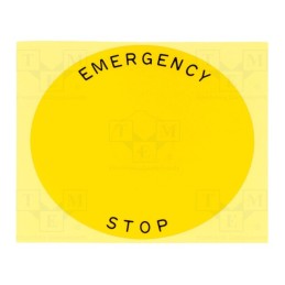 10 pcs : HWAV5F-27 - Warning plate, 22mm, Ømount.hole: 22mm, Ø: 60mm