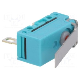 10 pcs : ABJ141261 - Microswitch SNAP ACTION, 1A/125VAC, 1A/30VDC, with lever, SPDT