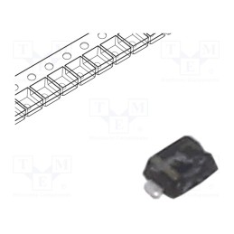 50 pcs : ESD9B3.3ST5G - Diode: TVS, 0.3W, 5÷7V, SOD923, , Ch: 1