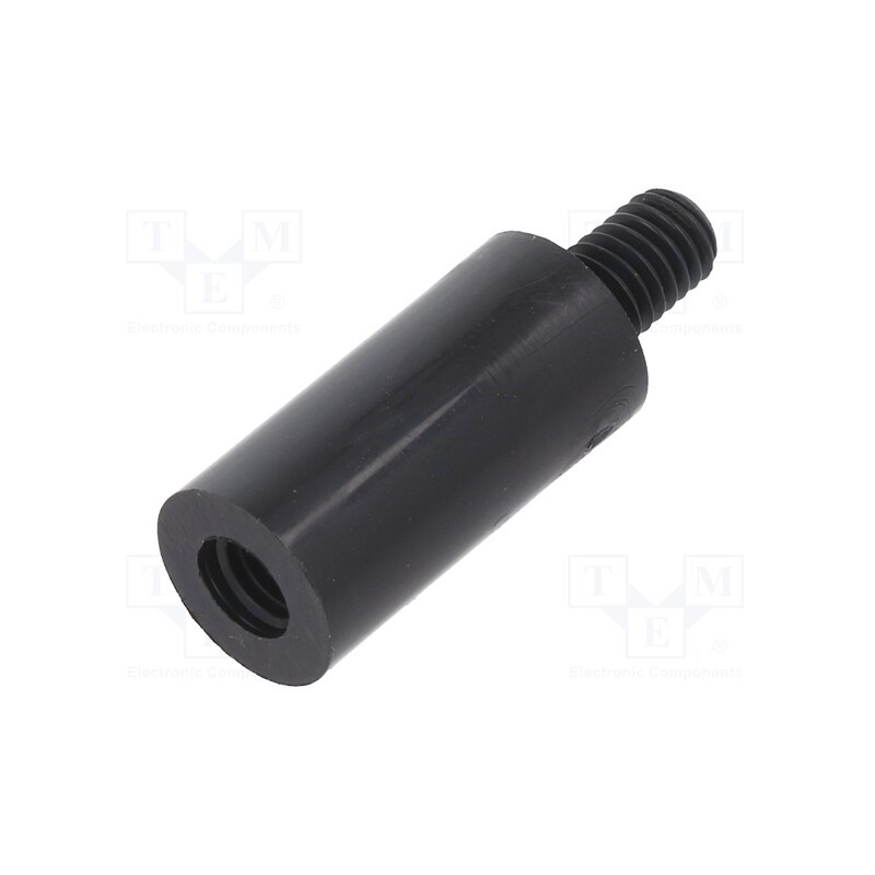 50 pcs : 288RDX20 - Screwed spacer sleeve, cylindrical, polyamide, M5, M5, 20mm, black