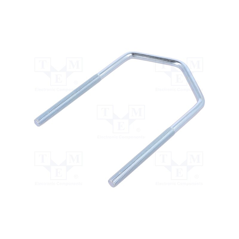 10 pcs : CBTD.8.77(2 1/2') - U-bolt, D, 1.25, steel, zinc, Thread len: 63mm, for antenna fixing