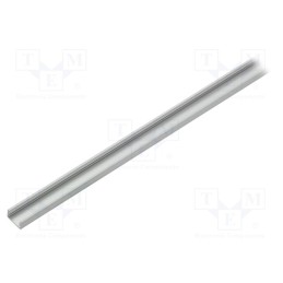 10 pcs : 89020020S - Profiles for LED modules, natural, L: 1m, SLIM8, aluminium