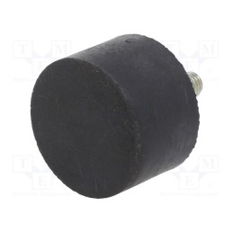 10 pcs : DVA.4-40-25-M8-23-70 - Vibroisolation foot, Ø: 40mm, H: 25mm, Shore hardness: 70±5, 1680N