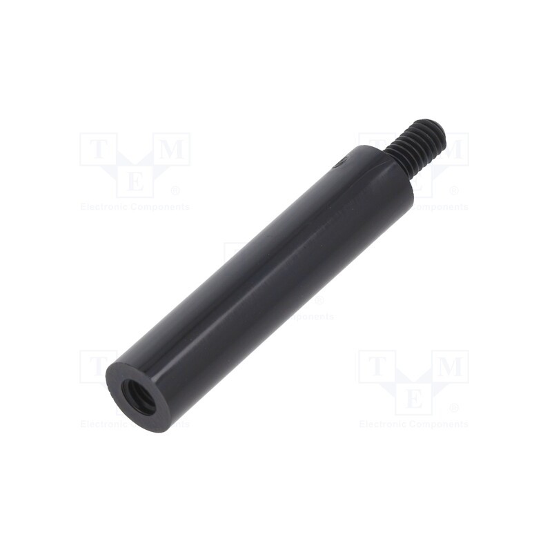 50 pcs : 287RDX35 - Screwed spacer sleeve, cylindrical, polyamide, M4, M4, 35mm, black