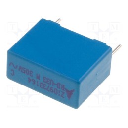 20 pcs : B32922C3334M000 - Capacitor: polypropylene, 330nF, 8x14x18mm, THT, ±20%, 15mm, 305VAC