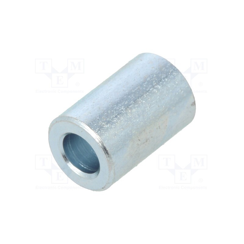 50 pcs : 326/3,2X09 - Spacer sleeve, 9mm, cylindrical, steel, zinc, Out.diam: 6mm