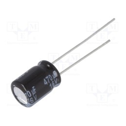 20 pcs : EEUFR1C471 - Capacitor: electrolytic, low ESR, THT, 470uF, 16VDC, Ø8x11.5mm