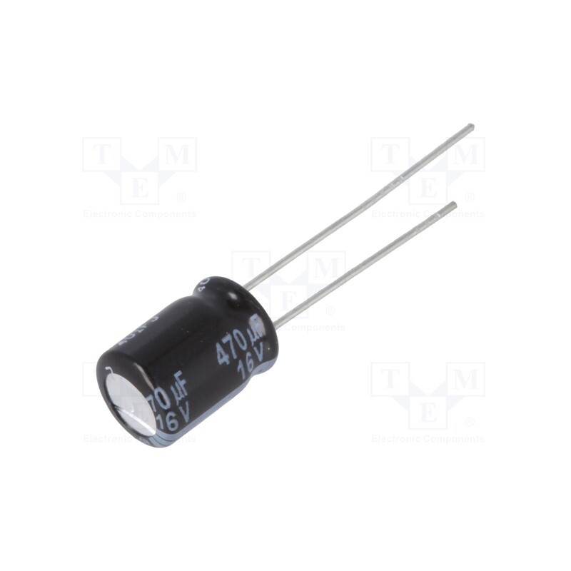20 pcs : EEUFR1C471 - Capacitor: electrolytic, low ESR, THT, 470uF, 16VDC, Ø8x11.5mm