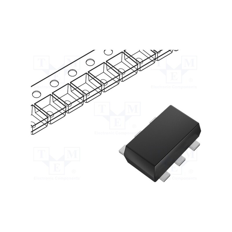 50 pcs : HN1B04FE-GR,LF(T - Transistor: NPN / PNP, bipolar, complementary pair, 50V, 0.15A