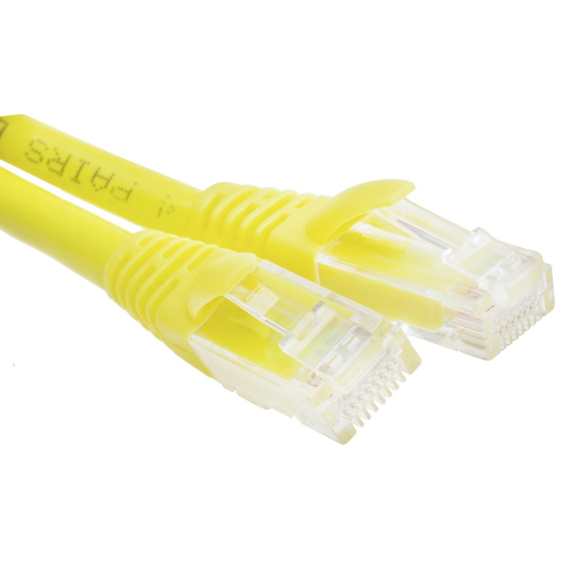 1 pcs - RS PRO Cat6 Male RJ45 to Male RJ45 Ethernet Cable, U/UTP, Yellow LSZH Sheath, 0.5m