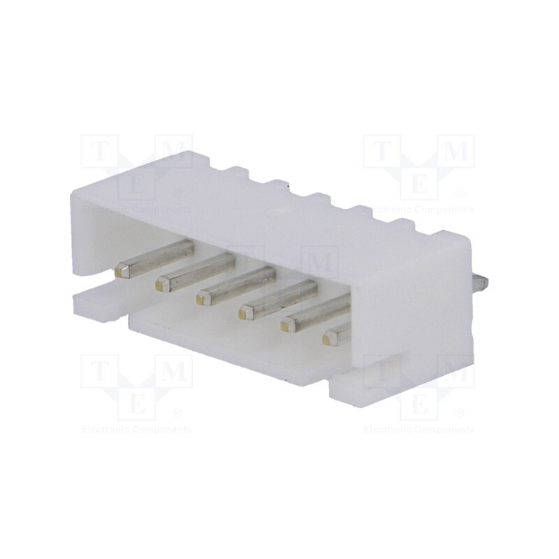 20 pcs : B6B-XH-A - Socket, wire-board, male, XH, 2.5mm, PIN: 6, THT, 250V, 3A, -25÷85°C