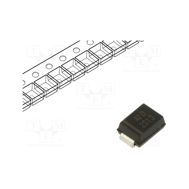 10 pcs : 10BJ10A - Diode: TVS, 1kW, 11.1÷12.3V, 58.9A, unidirectional, SMB,
