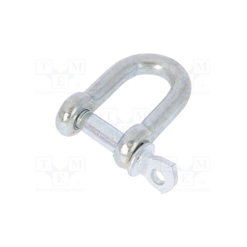 50 pcs : SK.5 - Dee shackle, steel, for rope, zinc, 5mm