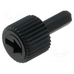 50 pcs : 9067 - Knob, shaft knob, black, 10.8mm, for mounting potentiometers