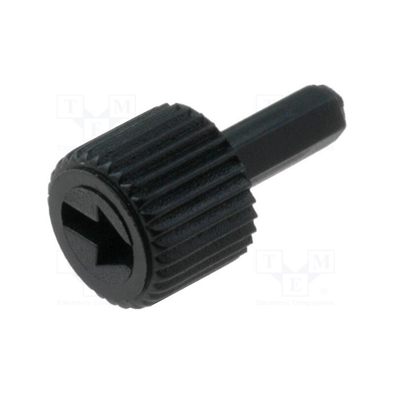 50 pcs : 9067 - Knob, shaft knob, black, 10.8mm, for mounting potentiometers