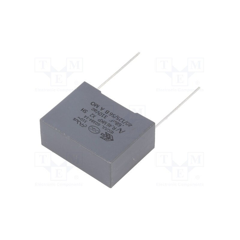 10 pcs : R463N3680CKH1M - Capacitor: polypropylene, 0.68uF, 26.5x20x11mm, THT, ±20%, 22.5mm